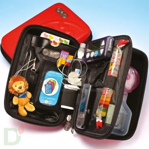 Кейс диабетический Большой ACC-502 (черный, красный)