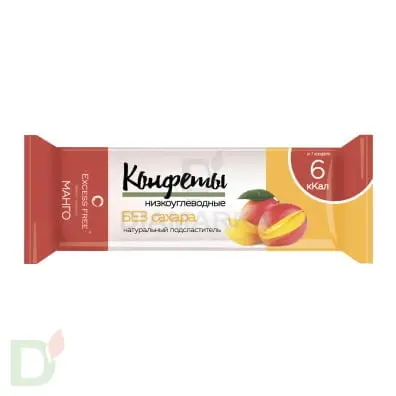 Конфета низкоуглеводная Excess Free, Манго, 55 г