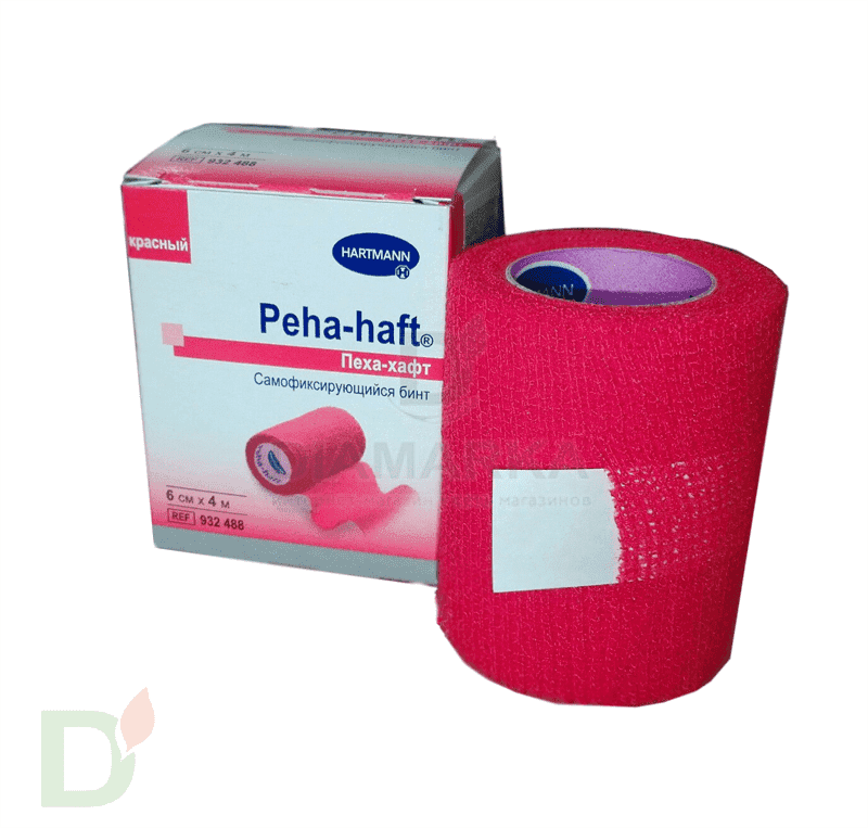 Бинт самофиксирующийся Пеха-хафт (Peha-haft), 6см х 4 м, Красный в интернет-магазине