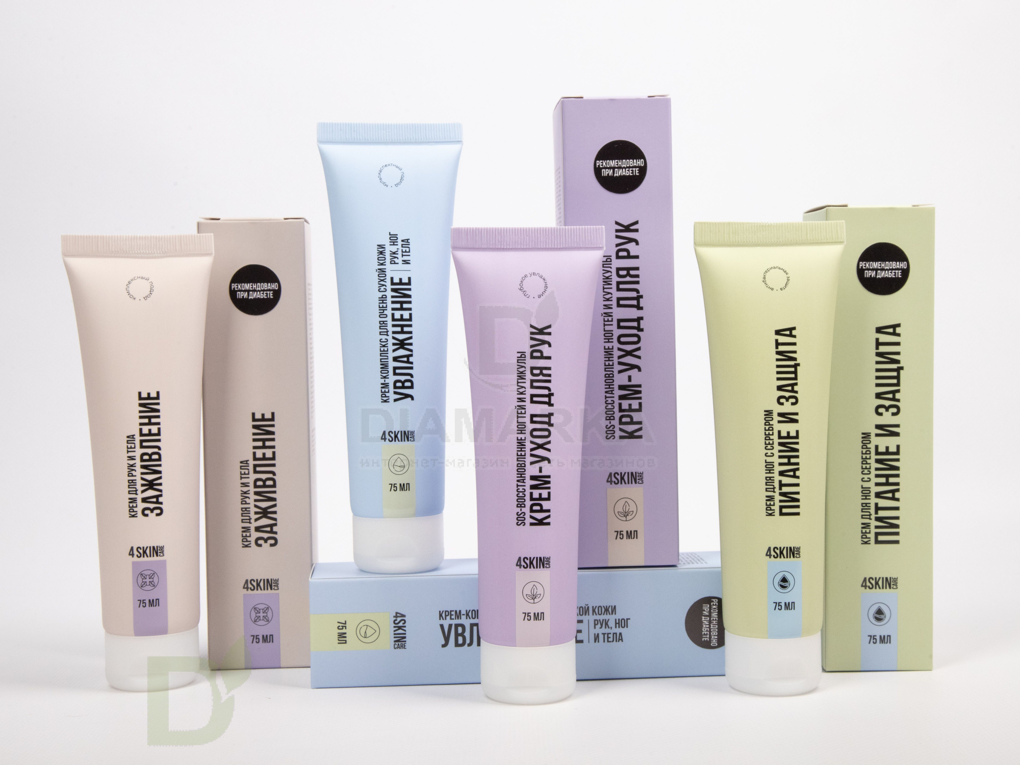 Крем 4SKINcare для рук и ногтей Восстановление, 75мл Крем 4SKINcare для рук и ногтей Восстановление, 75мл