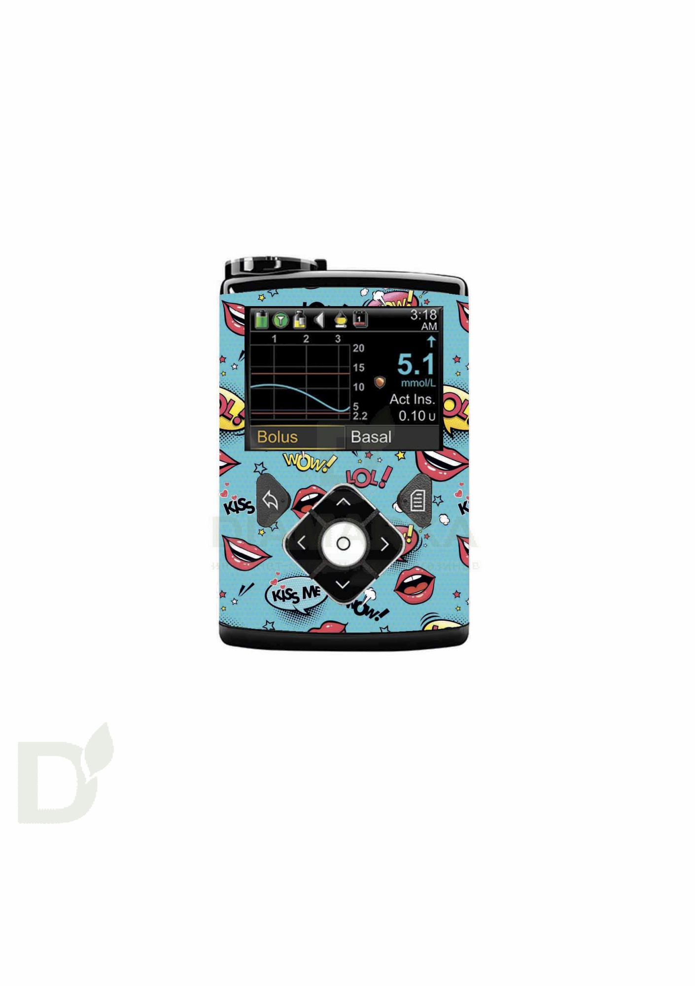 Наклейка на инсулиновую помпу Медтроник 640G, 720G, 740G и 780G