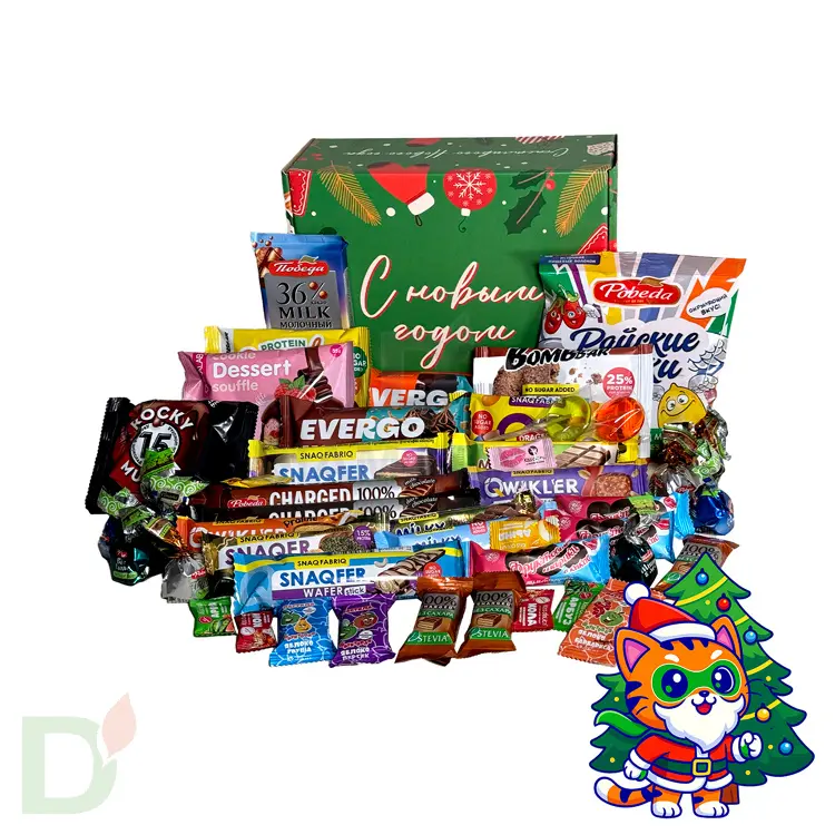 Подарок большой новогодний детский без сахара Новогоднее Чудо, 1185 гр Подарок большой новогодний детский без сахара Новогоднее Чудо, 1185 гр