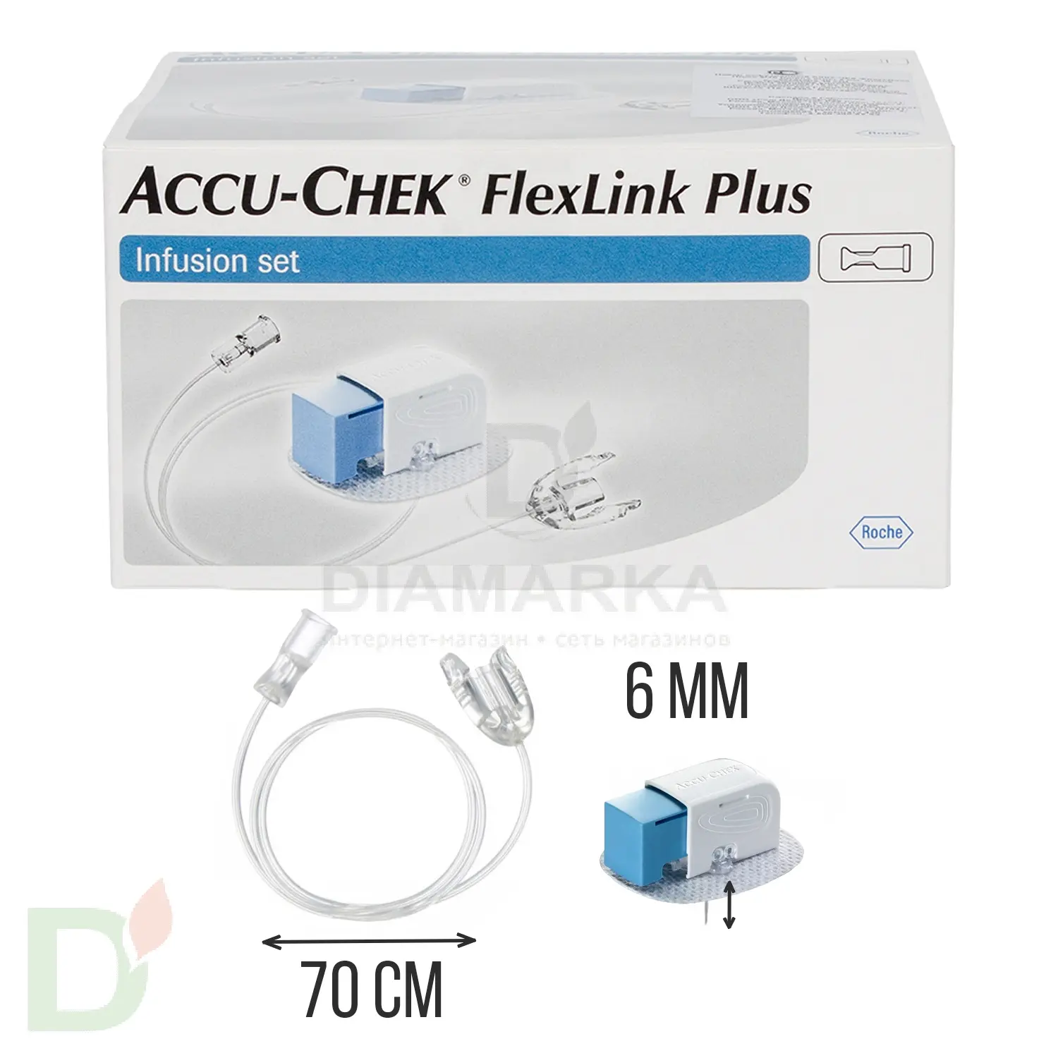 Акку-Чек ФлексЛинк Плюс 6/70, инфузионный набор, 1 шт. в интернет-магазине