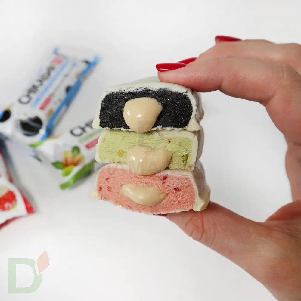 Батончик CHIKALAB глазированный с начинкой Клубника со сливками 60гр. в интернет-магазине