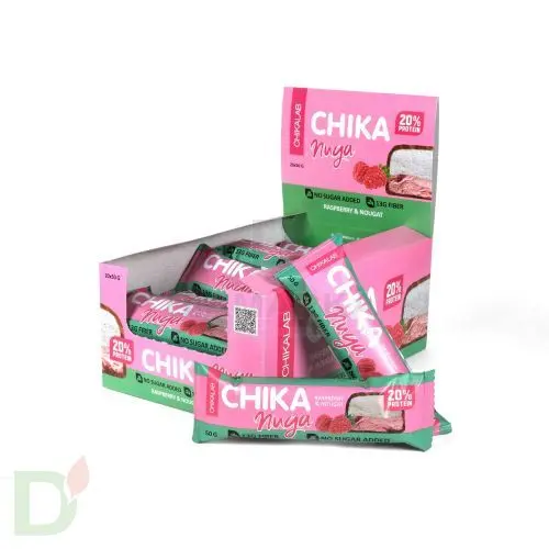 Батончик CHIKALAB глазированный с Нуга с малиной 50гр. в интернет-магазине
